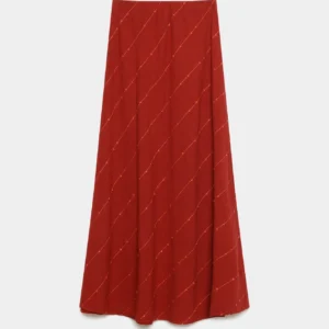 Falda lino midi