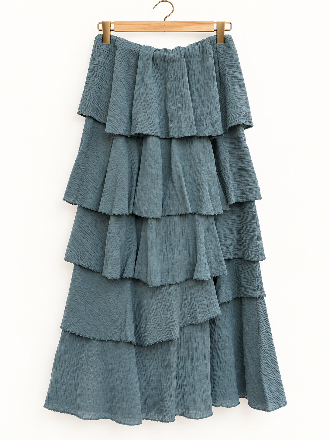 Falda volantes azul