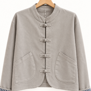 Chaqueta beige estilo oriental